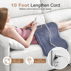 VAAGHANM Heating Pad: 33 x 17 inches Electric Heating Pad for Back -Extra Large Heat Pad for Shoulder/Neck/Knee/Arms - Upgraded 6 Timer & 6 Temperature Controller -Auto Shut Off- Gift for Mom