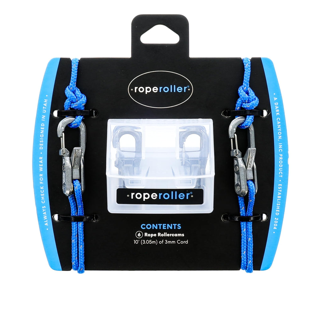 Roperoller The Original Rope Tightening Tool & Tensioner 6-Pack with Rollercam Technology – Heavy-Duty Tie Down for Outdoors, Tarps, Boating & Camping Gear – Includes Reflective Cord & Carry Case