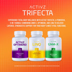 ACTIVZ - Trifecta - GNM-X, Optimend, LINQ - Supports Nrf2, Flexibility, Brain & Gut Function, Immune System, Skin & Cell Function - 3 Pack