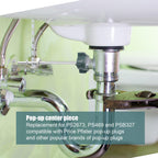 4pcs Lavatory Pop Up Center Piece Assembly, Sink Ball Rod Replacement Bathroom Sink Drain Repair Kit Compatible with Price Pfister Stopper & Other Popular Brands Replacement Parts for PS2673(Green)