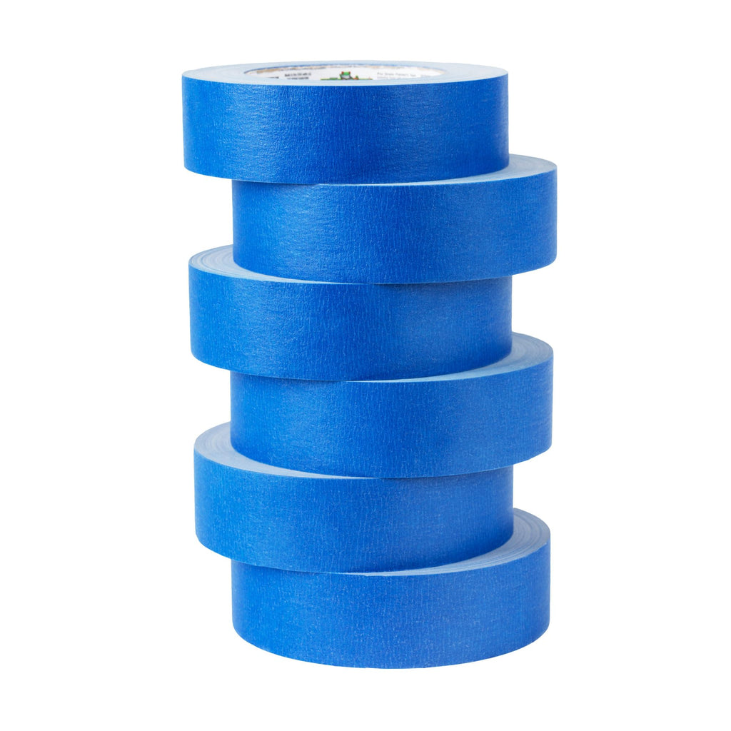 FrogTape ProGrade Blue Painters Tape with PAINTBLOCK, 1.5 Inch Wide (1.41 In. x 60 Yds), Medium Adhesion, Blue, 6 Rolls (242750)