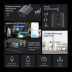 Tapo Outdoor Smart Dimmer Plug for Outdoor Lights, Matter, Energy Monitoring, App Control, IP65 Weather Resistant, Works with Siri, Alexa, Google, ETL Certified, 150WLED/CFL, 2.4GHZ WiFi Only, P430M
