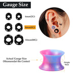 WINSENET 20 Pairs Silicone Ear Gauges Flexible 0G Ear Tunnels Gauges Soft Expander Ear Plugs Double Flared Ear Pierings for Men Women 8mm