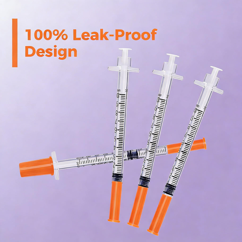 1ml/cc 30G 1/2" Syringe, Laboratory Syringes, Pack of 100