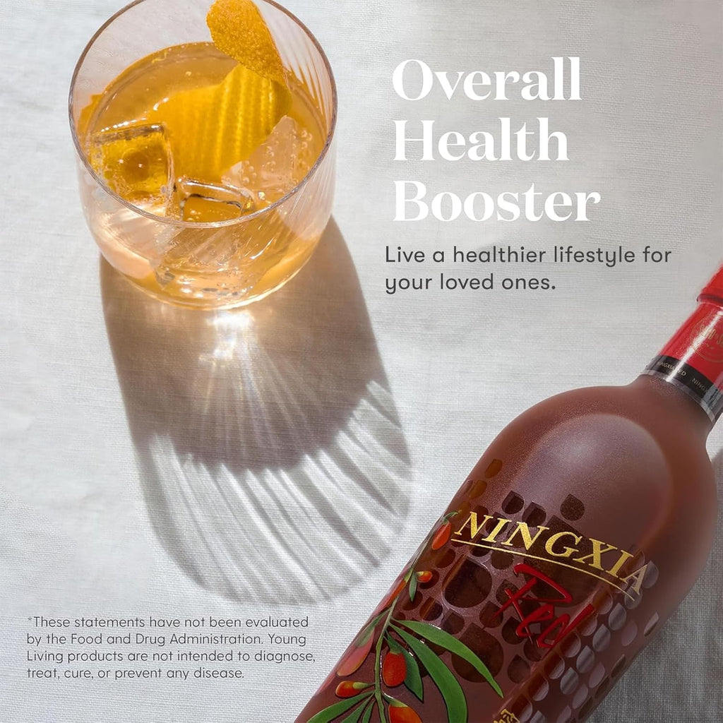Young Living NingXia Red Antioxidant Drink | 25.35 fl oz | Superfruit with Wolfberry, Blueberry, Pomegranate, Orange, Lemon & Yuzu Essential Oils | 4 Pack