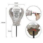BAYN Grave Decorations for Cemetery, Angel Wings Vases with Spikes for Garden Decorations Waterproof Garden Statues Memorial Gifts for Loss of Loved One
