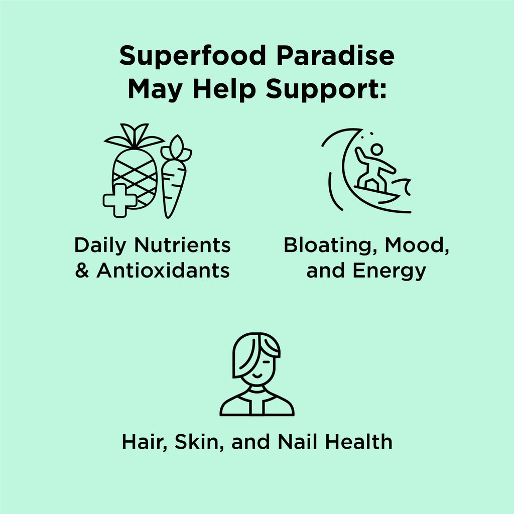 nbpure Earthy Andy Superfood Paradise, Mango Pineapple, 30 Servings