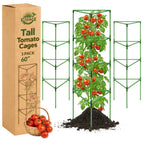 Halatool 3 Pack 60 Inch Adjustable Tomato Cages for Graden