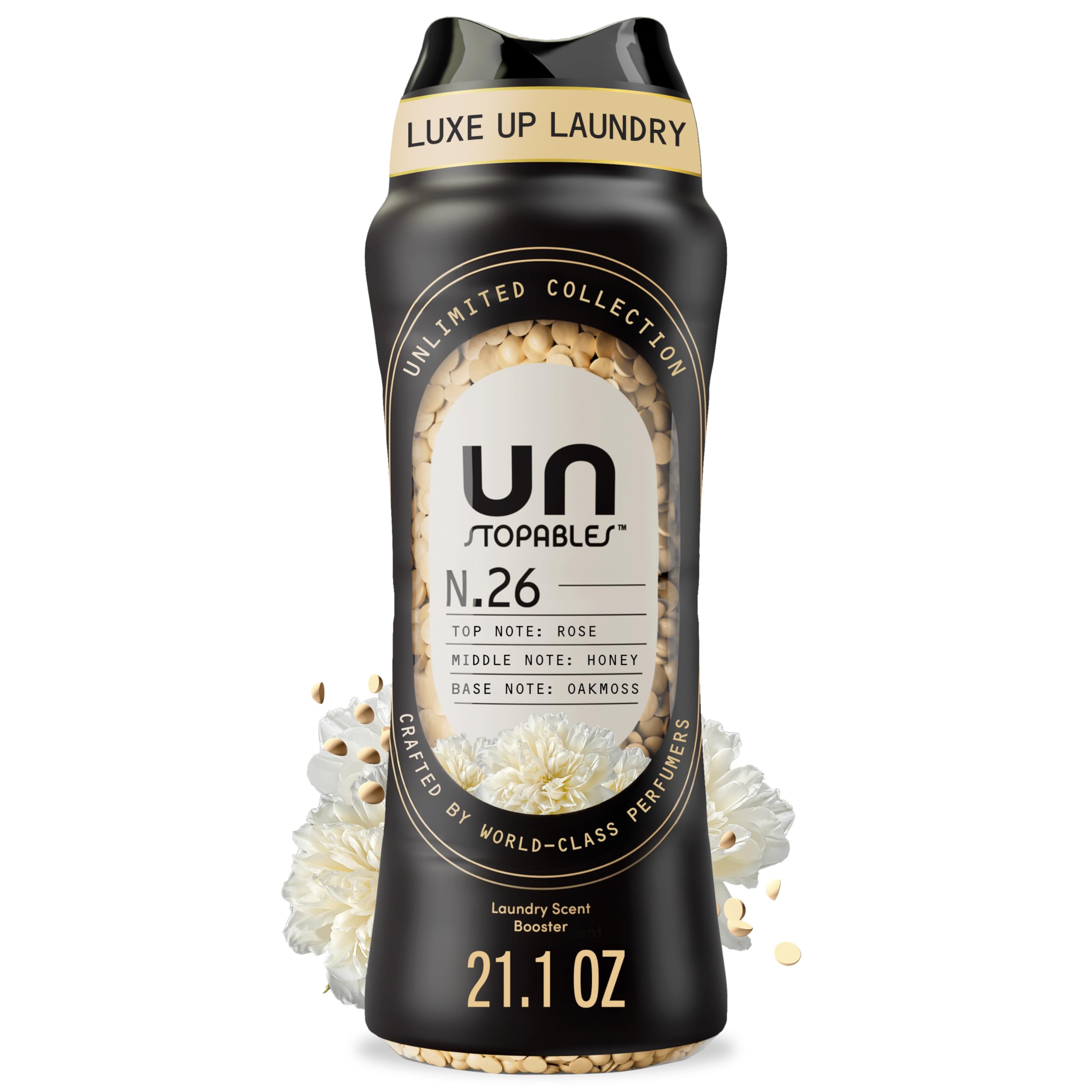 Downy Unstopables Unlimited Collection In Wash Laundry Scent Booster Beads, No. 26, Fine Fragrance, Long Lasting Fresh Scent Beads, 21.1 oz