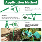Cludoo 232PCS Garden Stakes Set with 70 Sets Fiberglass Plant Stakes Sticks Supports and Accessories, DIY 4ft 5ft 6ft 7ft Tomato Stakes for Tomato,Vegetables, Pepper, Fences Indoor Outdoor Plants