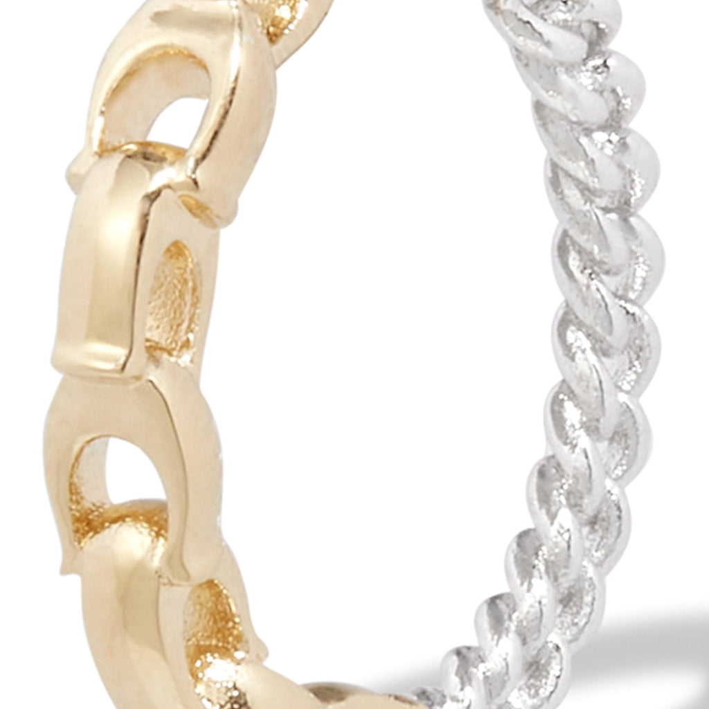 COACH Small Mixed Metal Hoop Earrings Two-Tone One Size