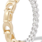 COACH Small Mixed Metal Hoop Earrings Two-Tone One Size