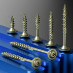 Wensilon (2 lbs)#12 x 6 Yellow Lag Screws, Structural Wood Screw, Heavy Duty Construction Screw, Rust Resistant, Washer Head, Black Coated Exterior Wood Screws, Star Drive with Bit