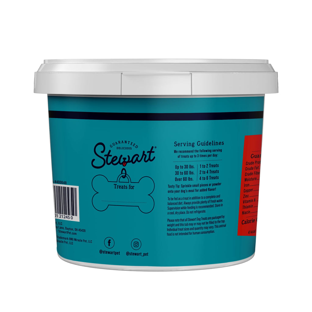 Stewart Freeze Dried Dog Treats, 100% Beef Liver, 21 oz Tub