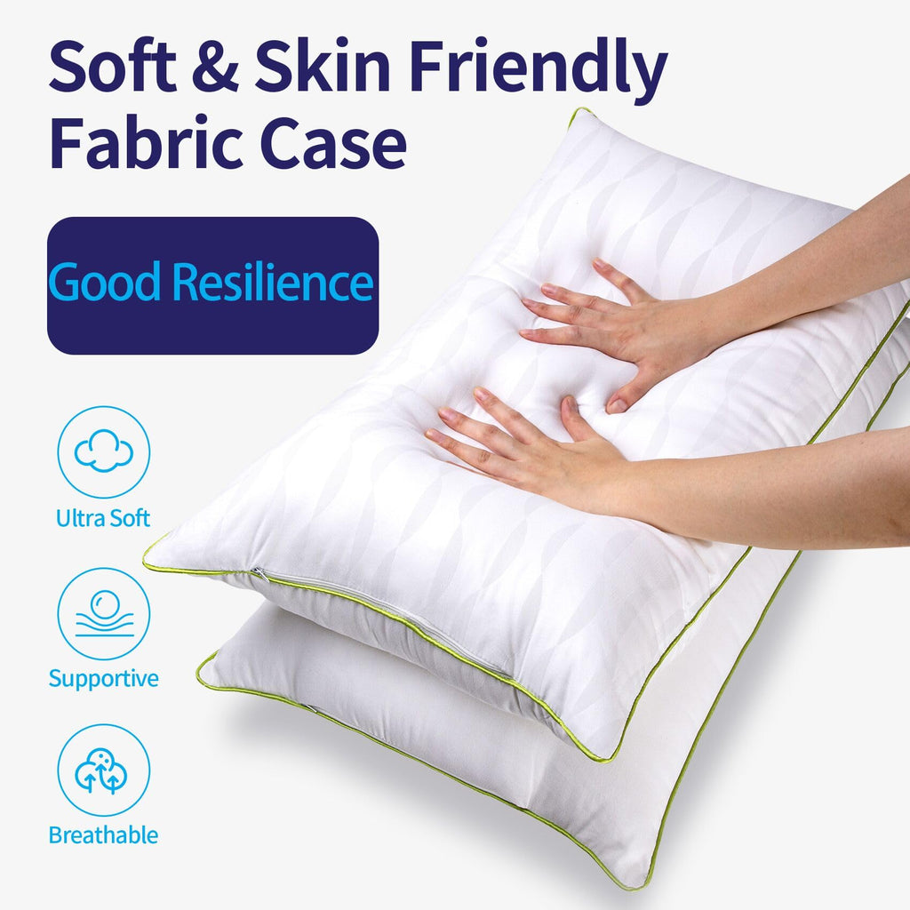 HKYLRAN Bed Pillows King Size Set of 2,for Sleeping,Down Alternative Fill