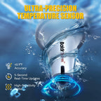 Pool Thermometer Digital Floating Easy Read, Anti-Fog 360° Reading with Indoor Temperature Humidity Monitor, IPX7 Water Temperature Monitor for Hot Tub/Ice Bath/Swimming Pool/SPA/Aquarium/Pond