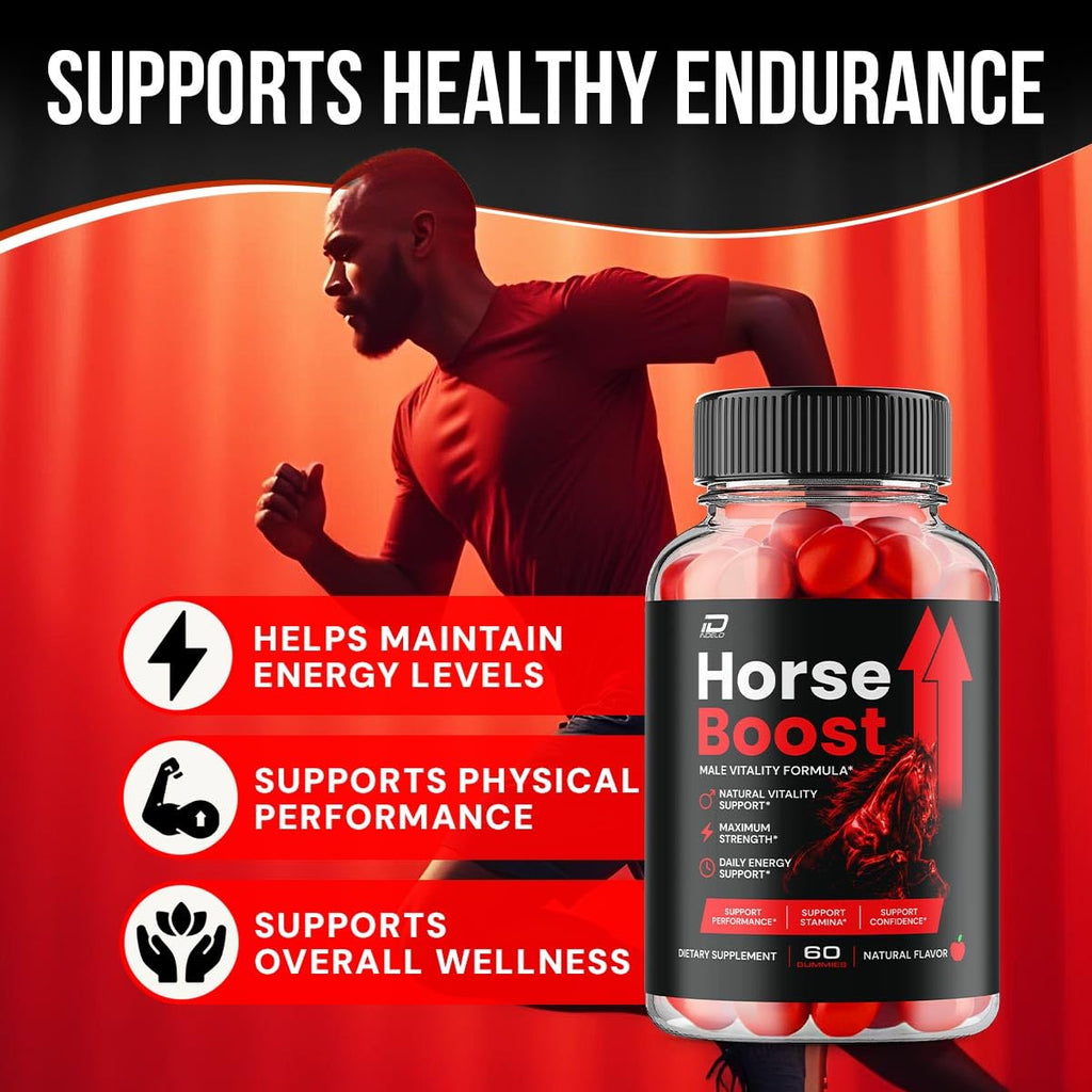 Horse Boost Gummy – HorseBoost Gummies Advanced Formula for Male, Maximum Strength for Overall Wellness, Natural Vitamins - 5 Pack - 300 Gummies