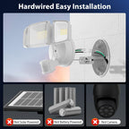 Onforu 100W LED Motion Sensor Outdoor Lights, Dusk to Dawn Flood Light Outdoor Motion Sensor, Hardwired Security Lights Floodlights Outside 11000LM 6500K Daylight IP65 Waterproof (White)