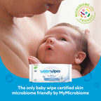 WaterWipes Sensitive+ Newborn & Baby Wipes, 3-In-1 Cleans, Cares, Protects, 99.9% Water, Unscented & Hypoallergenic, 240 Count (4 Packs)