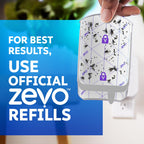 Zevo Flying Insect Traps - Plug-in Indoor Fly Trap and Bug Light Trap Refill with Blue and UV Light - No-Mess Cartridge for House Flies, Fruit Fly Trap and Gnats (2 Plug-in Bases and 4 Cartridges)