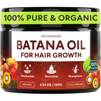 Batana Oil for Hair Growth - 100% Raw & Organic Unrefined Batana Oil - Cold Pressed Hair Mask for Scalp Health, Thicker Hair & Split Ends Repair - Natural & Pure (4.23 oz)