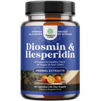 Diosmin Hesperidin 1000mg Complex for Adults - Bitter Orange Supplement for Varicose Veins Support, Leg & Feet Blood Health - Diosmin & Hesperidin Supplements from Citrus Aurantium - 60 Count