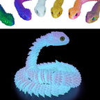 Nemoro 3D Printed Articulated Snake – 24'' Crystal-Like Movable Snake– Realistic Slithering Design, Collectible Articulated Model