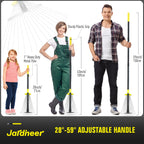 Jardineer Adjustable Leaf Rake, Expandable Lightweight Metal Yard Rakes