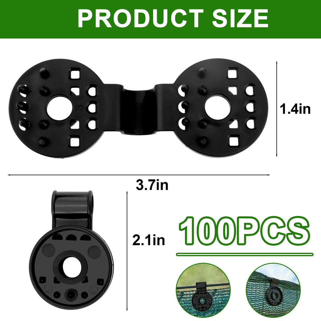 100PCS Shade Cloth Clips, Shade Cloth Plastic Clips