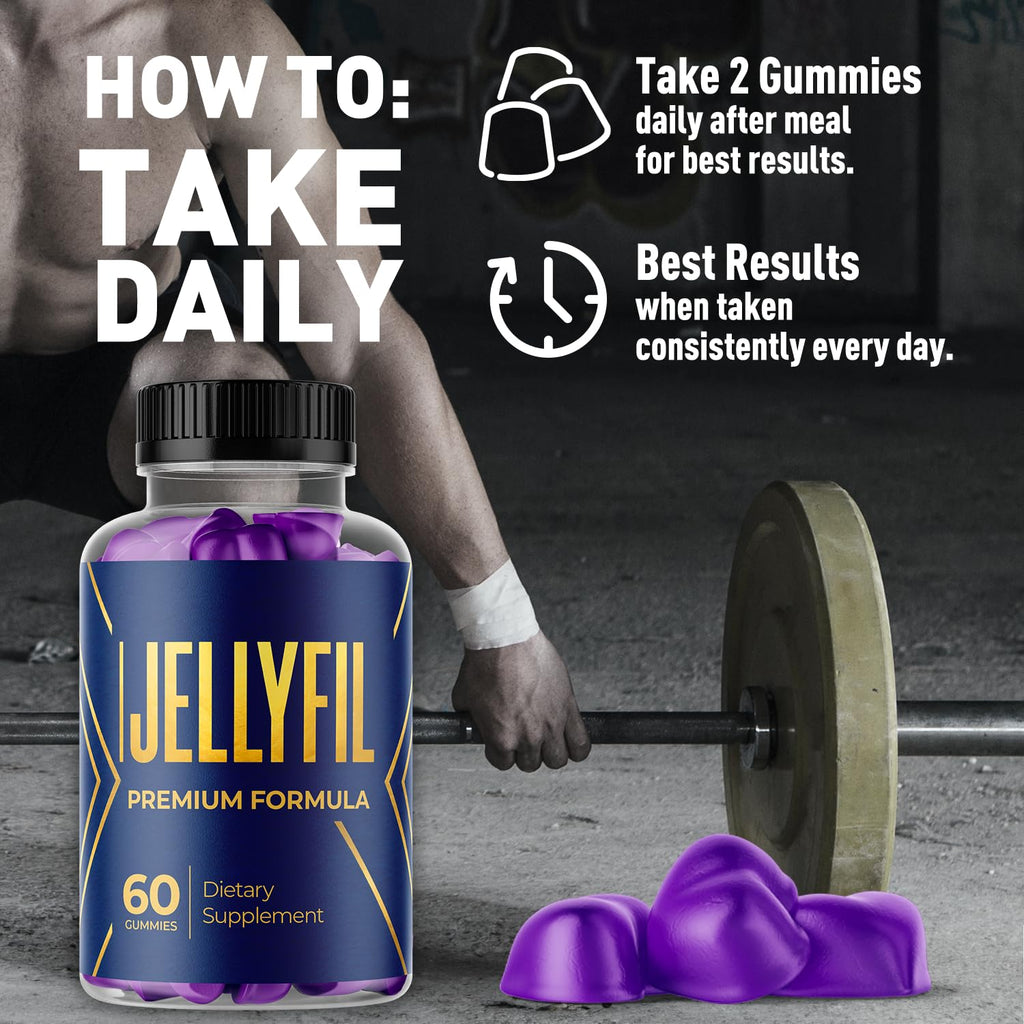 (2 Pack) Jellyfil Gummies, Jellyfil Gummys for Men with All Natural Ingredients, Max Strength Supplement with Premium Vitamins Supporting Optimal Wellness and Advanced Health Naturally (120 Gummies)