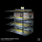 Gtcwmx 3-Story Parking lot Storage 1/64 Scale Display Cabinet with 20 Parking Spaces Parking lot Mold, Suitable for die-cast Toy Cars Storage Collection Gifts