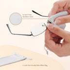 TruVision Readers 3 Pk - Gunmetal Metal Frames and Clear Acrylic Lenses 2.50