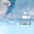 Limerencia Hypoallergenic Titanium Stud Earrings with Sparkling CZ, Silver