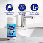 Sink and Drain Cleaner Powder for Kitchen and Bathroom Sinks Shower Tub - Drain Clog Remover Unclogging Cleaner for Daily Cleaning (4 Pack)