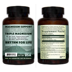 Natural Rhythm Triple Calm Magnesium 150 mg – 120 Capsules – Magnesium Complex Compound Supplement with Glycinate, Malate, and Taurate to Support Muscle, Nerve, and Cardiovascular Health