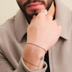 925 Sterling Silver Rope Chain Bracelet 2mm Silver Bracelet for Men Women