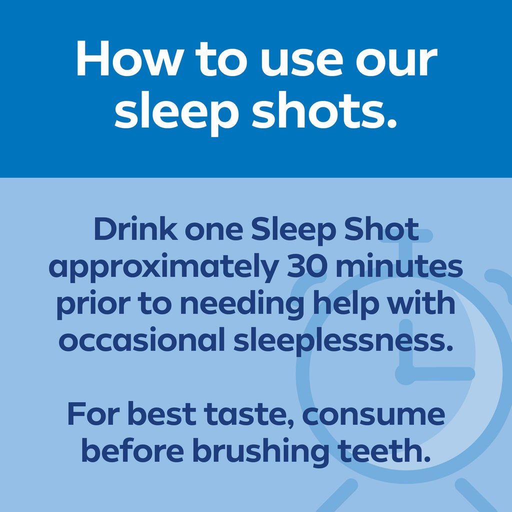 Dream Water Sleep Shots (24 Count) Sleep Aids for Adults - 5mg Melatonin, GABA, 5-HTP - Natural Snoozeberry Flavor (Blue Raspberry) - Liquid Melatonin Supplement - Zero Sugar & Gluten Free - 2.5 oz
