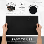 Professional Service Mat 18” x 12” - Bar Mats for Countertop, Non-Slip Rubber Bar Mat - Easy to Clean, Quick Dry Spill-Free, Odor-Free - Heavy Duty PVC Rubberized Mat for Home Bartending (2)