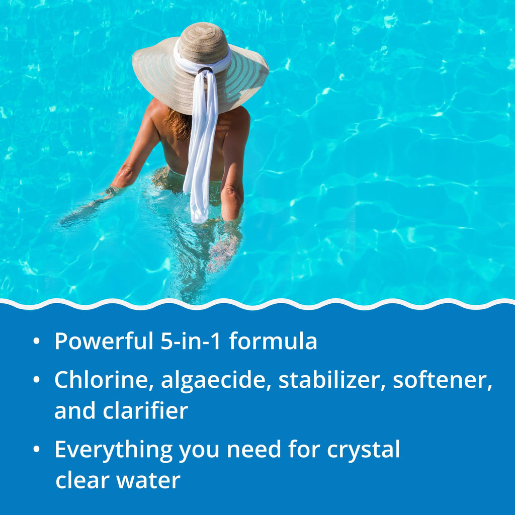 In The Swim 3 inch 5-in-1 Super Multi-Tabs – Swimming Pool Sanitizer – Chlorine - Algaecide - Stabilizer - Clarifier - 48 Pounds