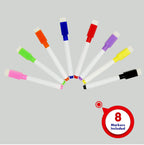 Magnetic Tabletop Desktop Easel &Whiteboard with Bonus 8X Dry Erase Markers. Double Sided and Self-Standing (16” X 12.5”)