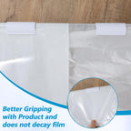 64 Pcs PVC Pipe Clips Greenhouse Clips for 1/2 Inch Greenhouses PVC Pipe, Row Covers, Pool Cover, Garden, Shelters, Bird Protection, 2.4 Inch Long (White)