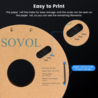 Sovol 3D Printer PETG Filament 2kg (4.4 lbs) Spool Printing Materials, Wiring Tightness, Dimensional Accuracy +/- 0.03 mm, 1.75 mm, Black + White