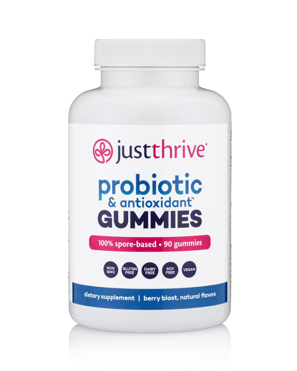 Just Thrive Probiotic Gummies - Kids, Men, and Womens Probiotic - for Digestive and Overall Health, 90 Count