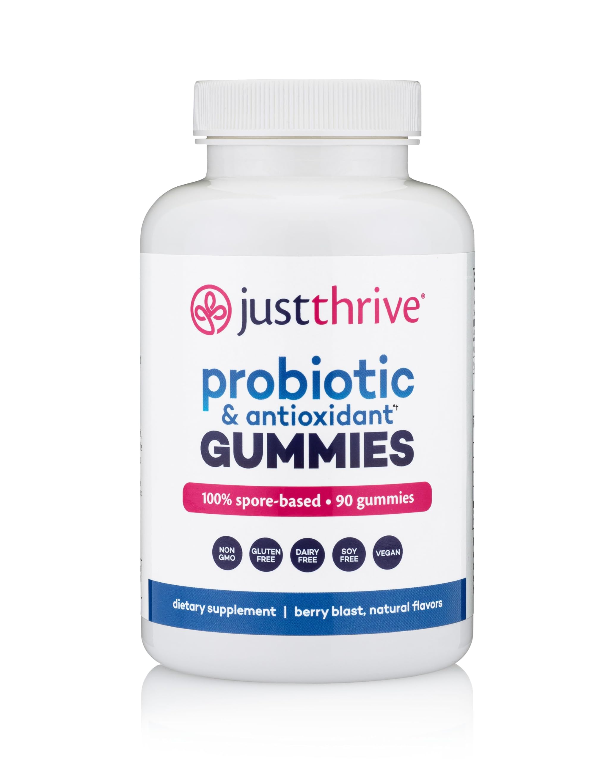 Just Thrive Probiotic Gummies - Kids, Men, and Womens Probiotic - for Digestive and Overall Health, 90 Count
