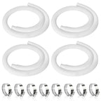 4 Pcs 1.25" Pool Hose, 59" Long Accessory Pool Pump Replacement Hoses, Compatible with All Above Ground Pool Filter Pumps that Use 1 1/4 Diameter Hoses