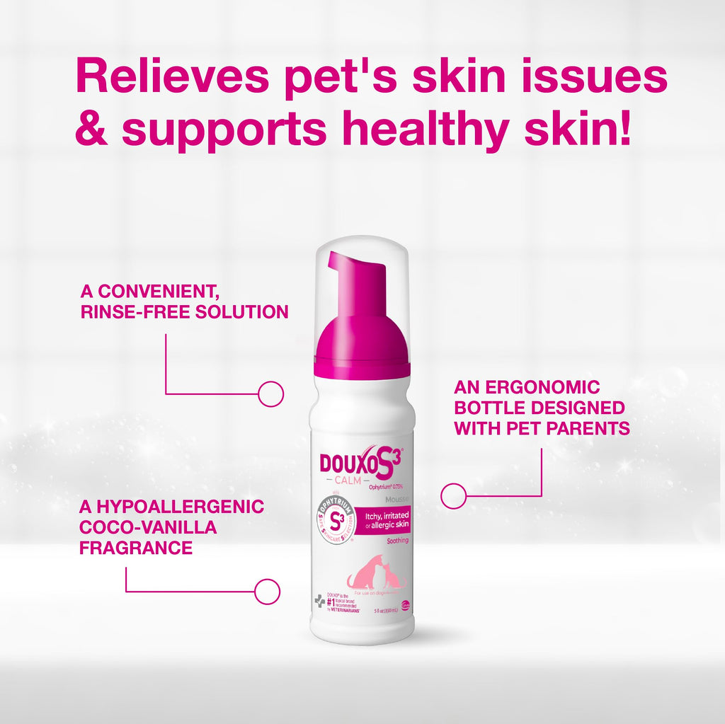 Douxo S3 Calm Itch Soothing Mousse for Dogs & Cats