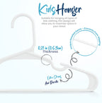 Utopia Home Kids Hangers 60 Pack – 11.5 Inch Baby Closet Hangers White