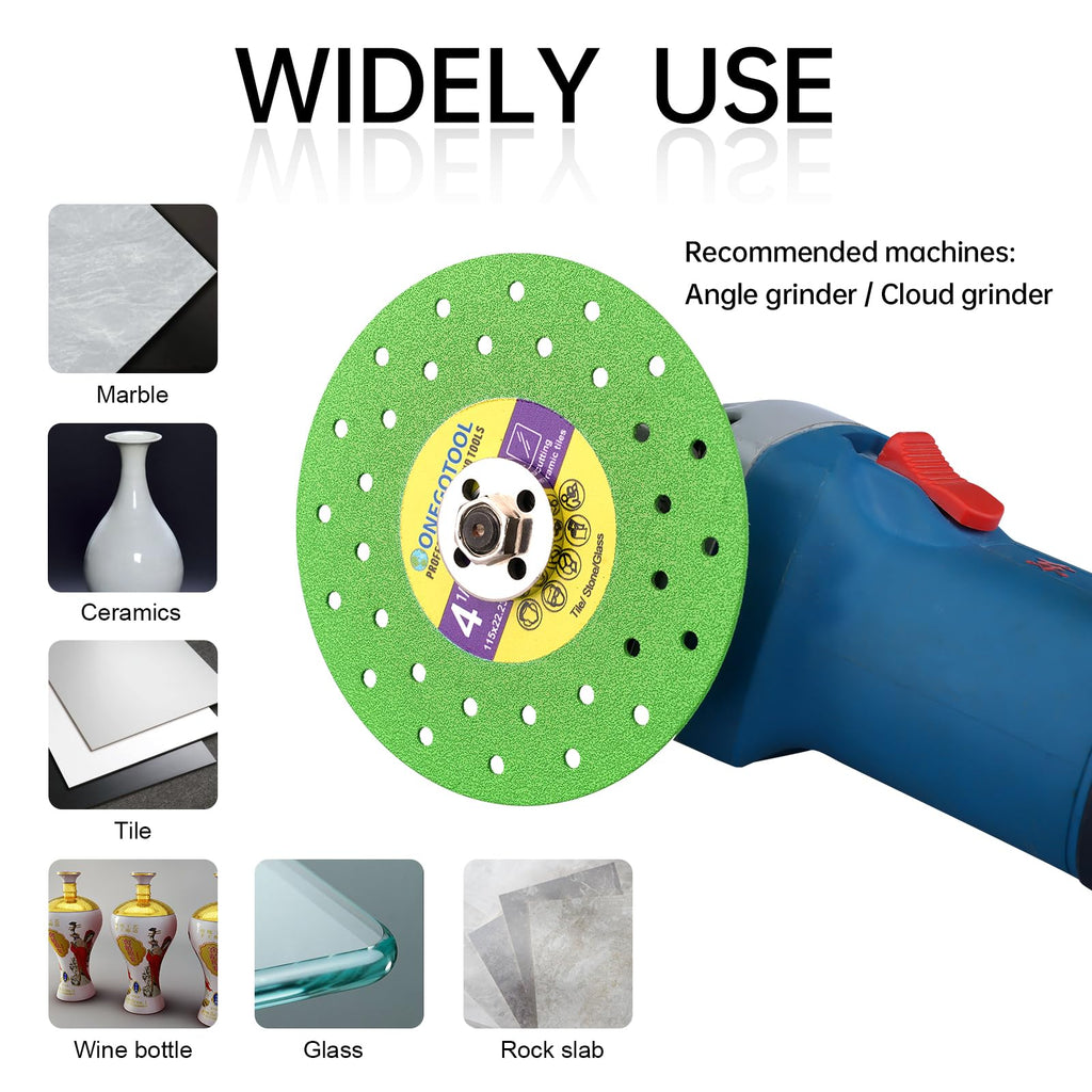 ONEGOTOOL 4-1/2 inch Tile Cutter Diamond Saw Blade for Angle Grinder Porcelain Ceramic Glass Marble Cutting Tools Grinding disc (3pcs)
