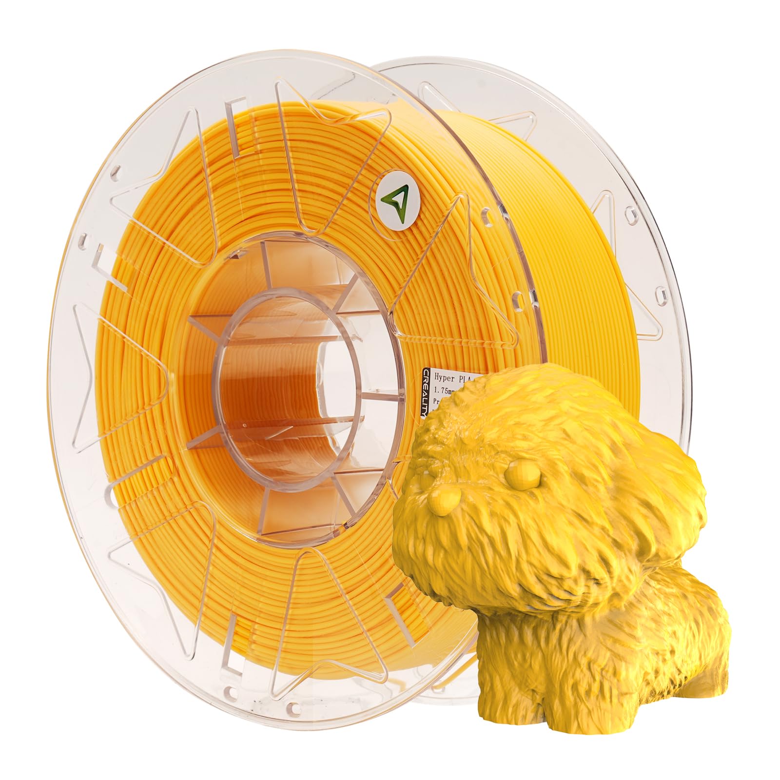Creality Hyper PLA Filament 1.75mm, RFID 3D Printer Filament for High-Speed Printing up to 600mm/s, ±0.03mm Accuracy, 1KG/Spool (2.2lbs), 3D Printing Filament for Most 3D Printers (Golden Yellow)