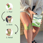 Wellnee Original Herbal Knee Patch - Wellknee Plaster for Knee Support & Muscle Pain - Maximum Strength for a Temporary Relief - Adhesive Heat Patches Made with Natural Herbs for Wellness (30 Pads)